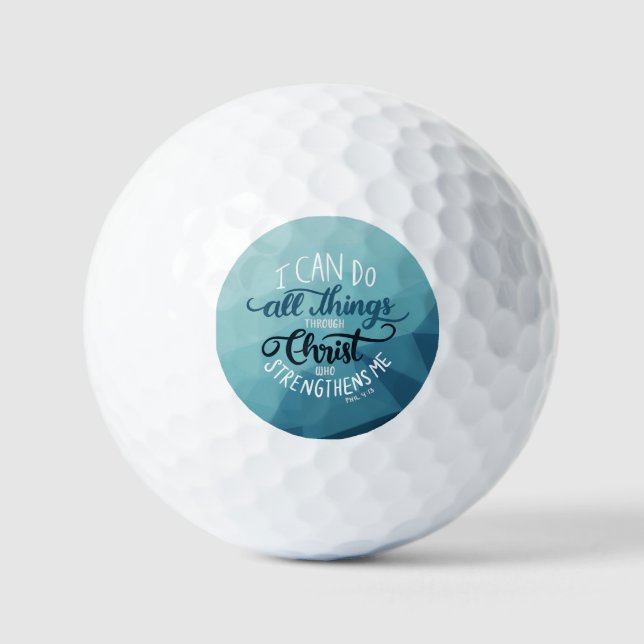 Modern I Can Do All Things      Golf Balls (Front)