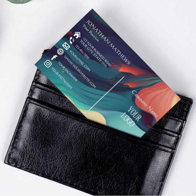 Modern I Colorful Abstract 1 Business Card (Creator Uploaded)