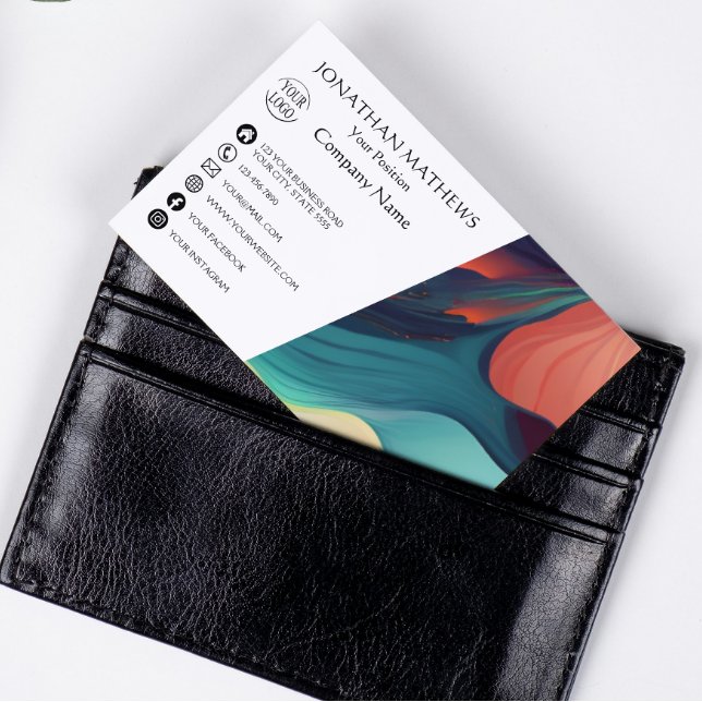 Modern I Colorful Abstract Business Card (Creator Uploaded)