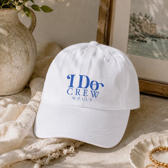 Modern I Do Crew Cobalt Blue Bridesmaid Hat (Modern I Do Crew Cobalt Blue Bridesmaid Hat)