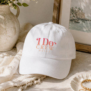Modern I Do Crew Sunset Gradient Bridesmaid Hat