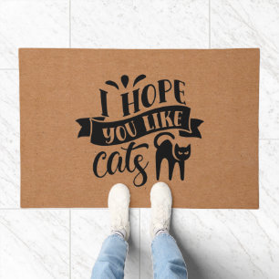 Modern I Hope You Like Cats Doormat