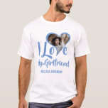 Modern I Love My Girlfriend | Heart Photo T-Shirt<br><div class="desc">Surprize your boyfriend with this cute I love my girlfriend T-shirt this christmas,  birthday or anniversary. The Tshirt can be customized for your wife,  boyfriend,  husband,  bestie,  best friend,  sister,  brother,  daughter,  mom,  aunt,  uncle,  grandma,  grandpa and more!</div>