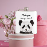 Modern I Love You Beary Much Black And White Panda Flask<br><div class="desc">Our collection includes a variety of products that make for heartfelt and thoughtful gifts. From cozy throw pillows to stylish tote bags, you can spread the love with these delightful pandas wherever you go. The minimalist design adds a touch of sophistication to your accessories while conveying a sweet message. Whether...</div>