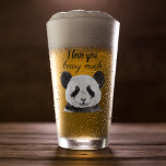 Modern I Love You Beary Much Black And White Panda Glass<br><div class="desc">Our collection includes a variety of products that make for heartfelt and thoughtful gifts. From cozy throw pillows to stylish tote bags, you can spread the love with these delightful pandas wherever you go. The minimalist design adds a touch of sophistication to your accessories while conveying a sweet message. Whether...</div>