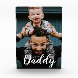 Modern I Love You Daddy Script Custom Photo
