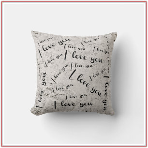 Modern I Love You Throw Pillow