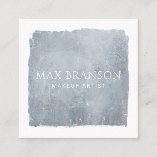 Modern Ice Blue Makeup Artist Square Business Card