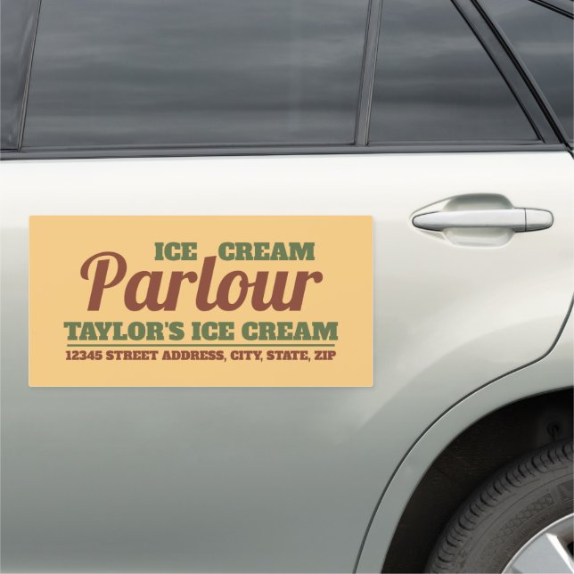 Modern Ice Cream Parlor Car Magnet (In Situ)