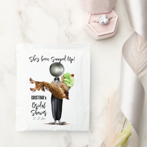 Modern Ice cream Scooped Up Bridal Shower Tea Bag Drink Mix