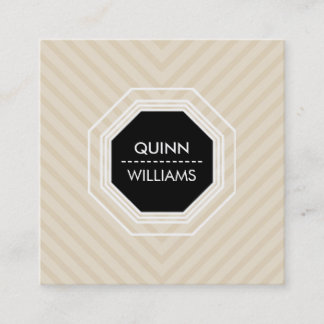 MODERN ICON LOGO octogon geometric angled natural Square Business Card