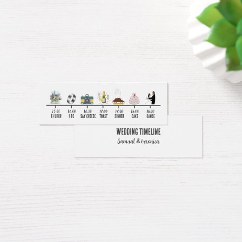 Modern Icon Wedding Timeline Mini Card