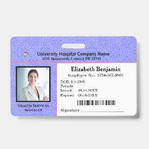 Modern ID Card Business Employee Bar Code Logo Badge