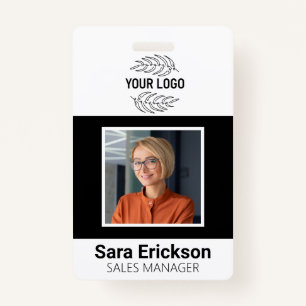Modern ID Card Business Employee QR Badge