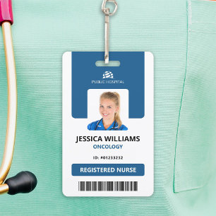 Modern ID Card Hospital Staff Registered Nurse Badge