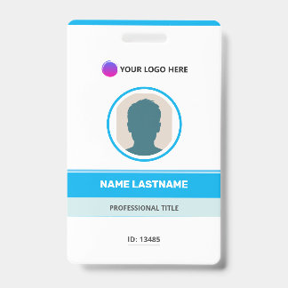 Modern ID Card Identification Badge
