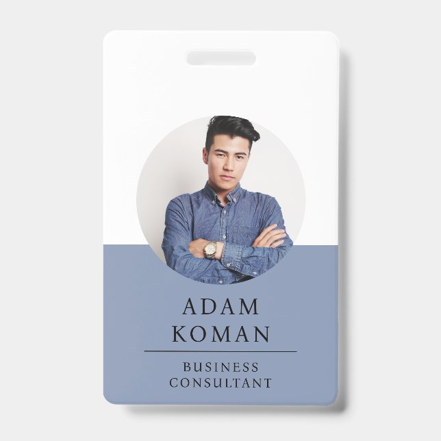 Modern ID Card | Minimalist Business Consultant Badge (Front)