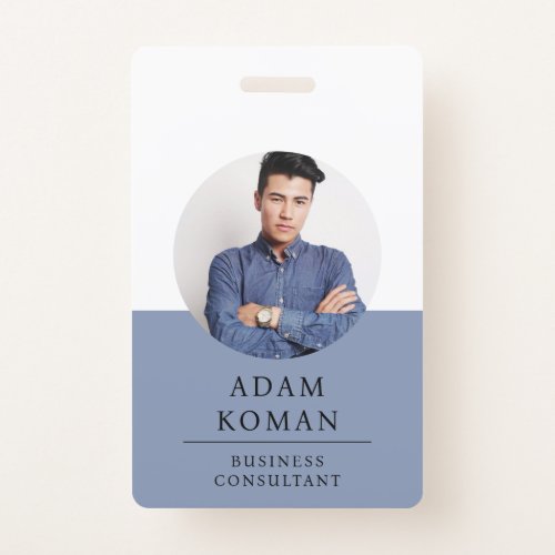 Modern ID Card  Minimalist Business Consultant Badge