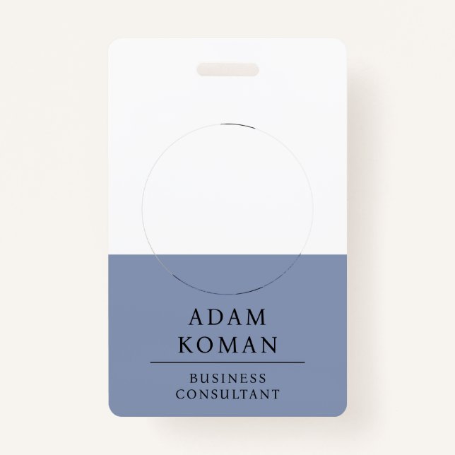 Modern ID Card | Minimalist Business Consultant Badge (Front)