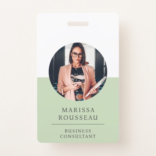 Modern ID Card  Minimalist Business Consultant Badge