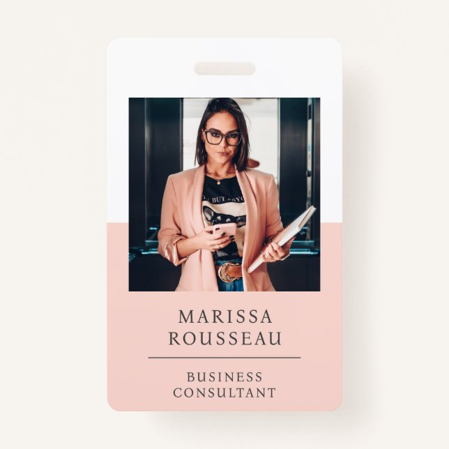 Modern ID Card | Minimalist Business Consultant Badge (Front)