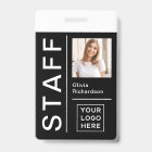 Modern ID for Company Staff | Black Photo and Logo