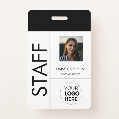 Modern ID for Company Staff with Logo and Photo Badge