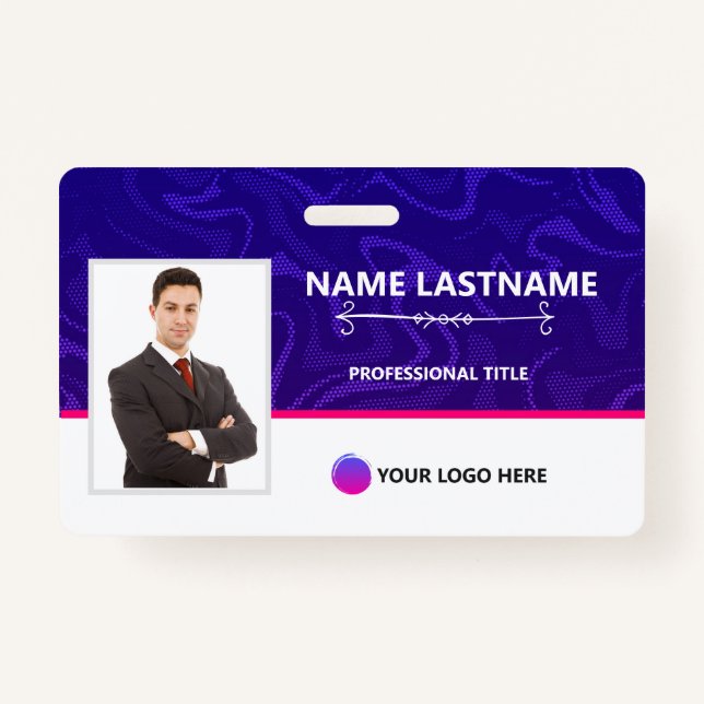 Modern Identification Card Badge (Front)