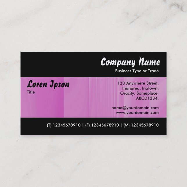 Modern II - Color Tex Business Card (Front)