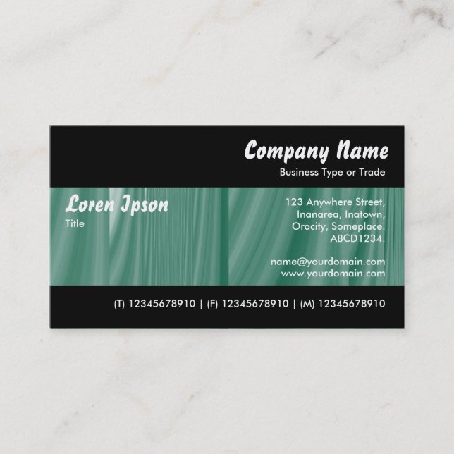 Modern II - Color Tex Business Card (Front)