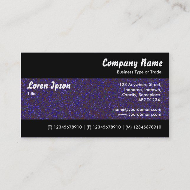Modern II - Color Tex Business Card (Front)
