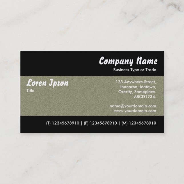 Modern II - Color Tex Business Card (Front)