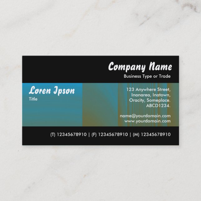 Modern II - Color Tex Business Card (Front)