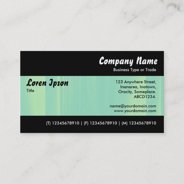 Modern II - Color Tex Business Card (Front)