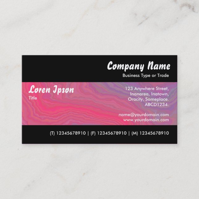 Modern II - Color Tex Business Card (Front)