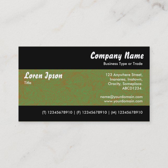 Modern II - Color Tex Business Card (Front)