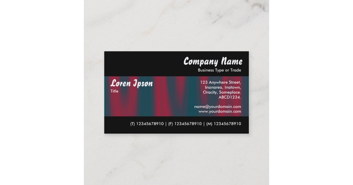 Modern II Drapery 02 Business Card Zazzle