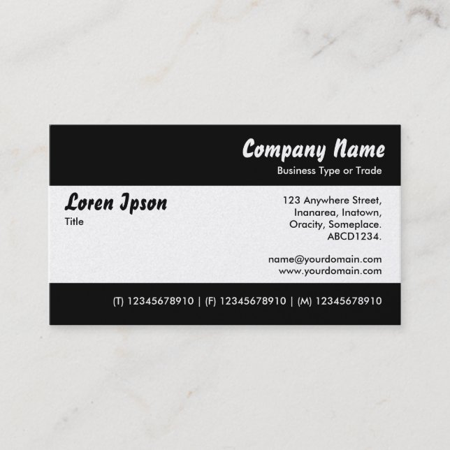 Modern II (Gold Card) Business Card (Front)