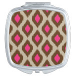 Modern ikat pattern makeup mirror