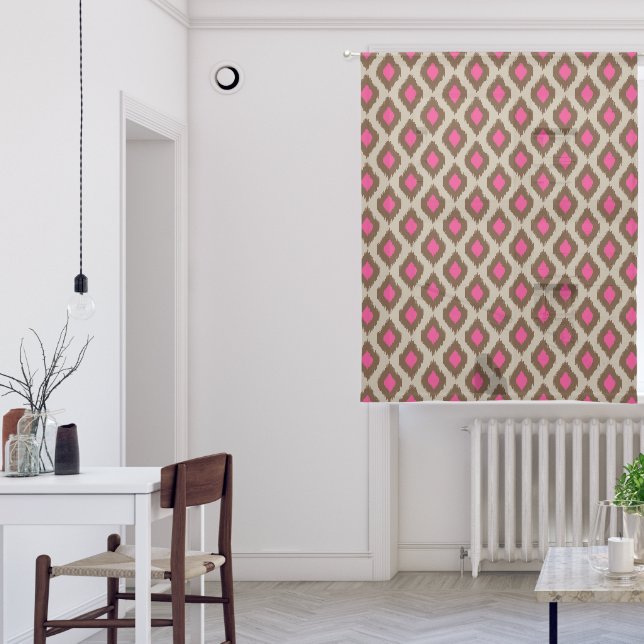 Modern ikat pattern sheer curtains (Living Room)