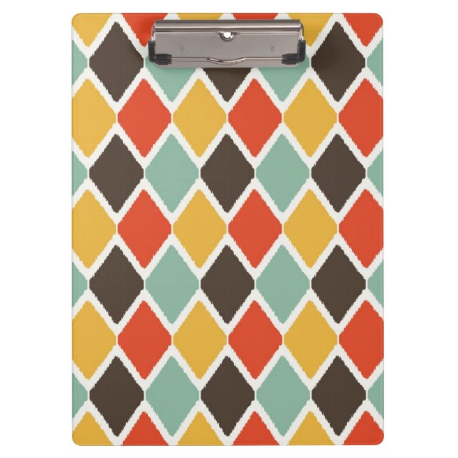 Modern ikat tribal fashion pattern clipboard (Front)