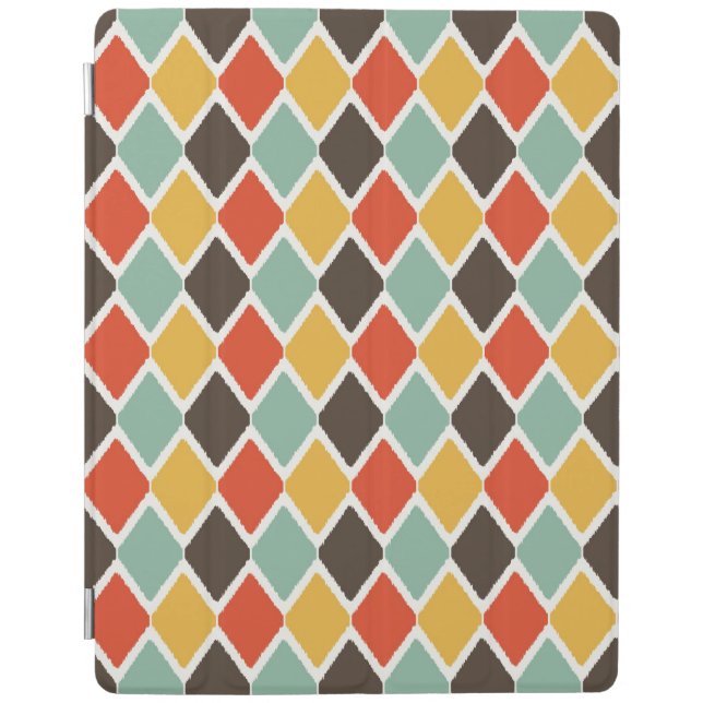 Modern ikat tribal fashion pattern iPad smart cover (Front)