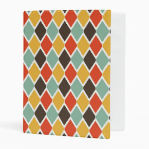Modern ikat tribal fashion pattern mini binder