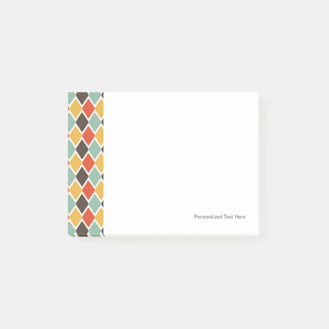 Modern ikat tribal fashion pattern post-it notes (Front)