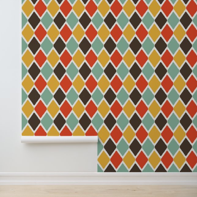 Modern ikat tribal fashion pattern wallpaper  (Application)