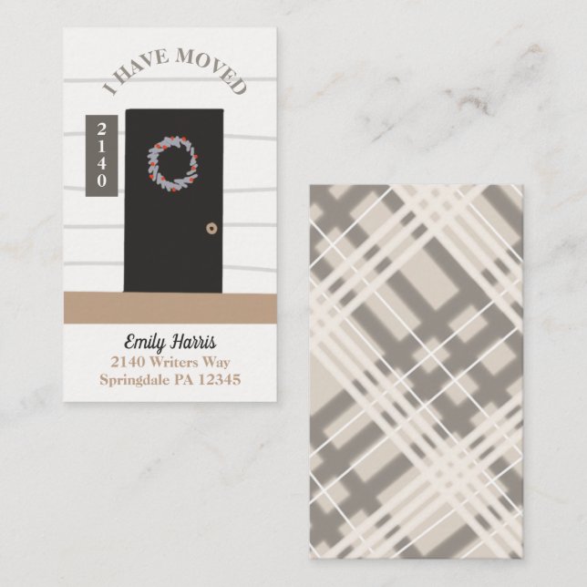 Modern Illustrated Door Moving Announcement (Front/Back)