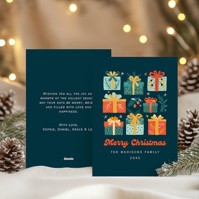 Modern Illustrated Festive Non-Photo Christmas Holiday Card (Creator Uploaded)