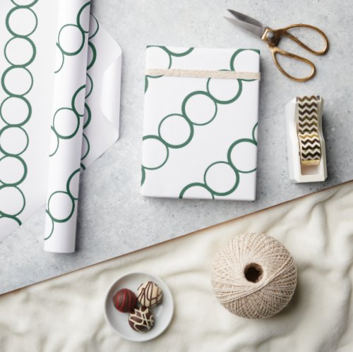 Modern Illustrated Ring Chain Wrapping Paper