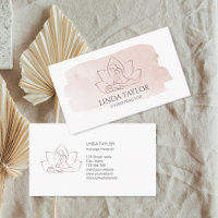 Modern Illustration Massage Therapist Business Car Business Card