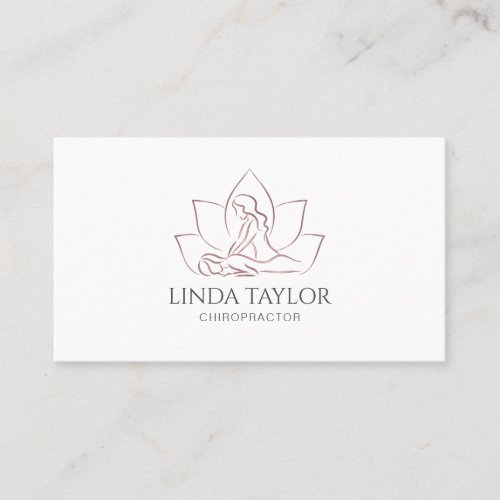 Modern Illustration Massage Therapist Business Card